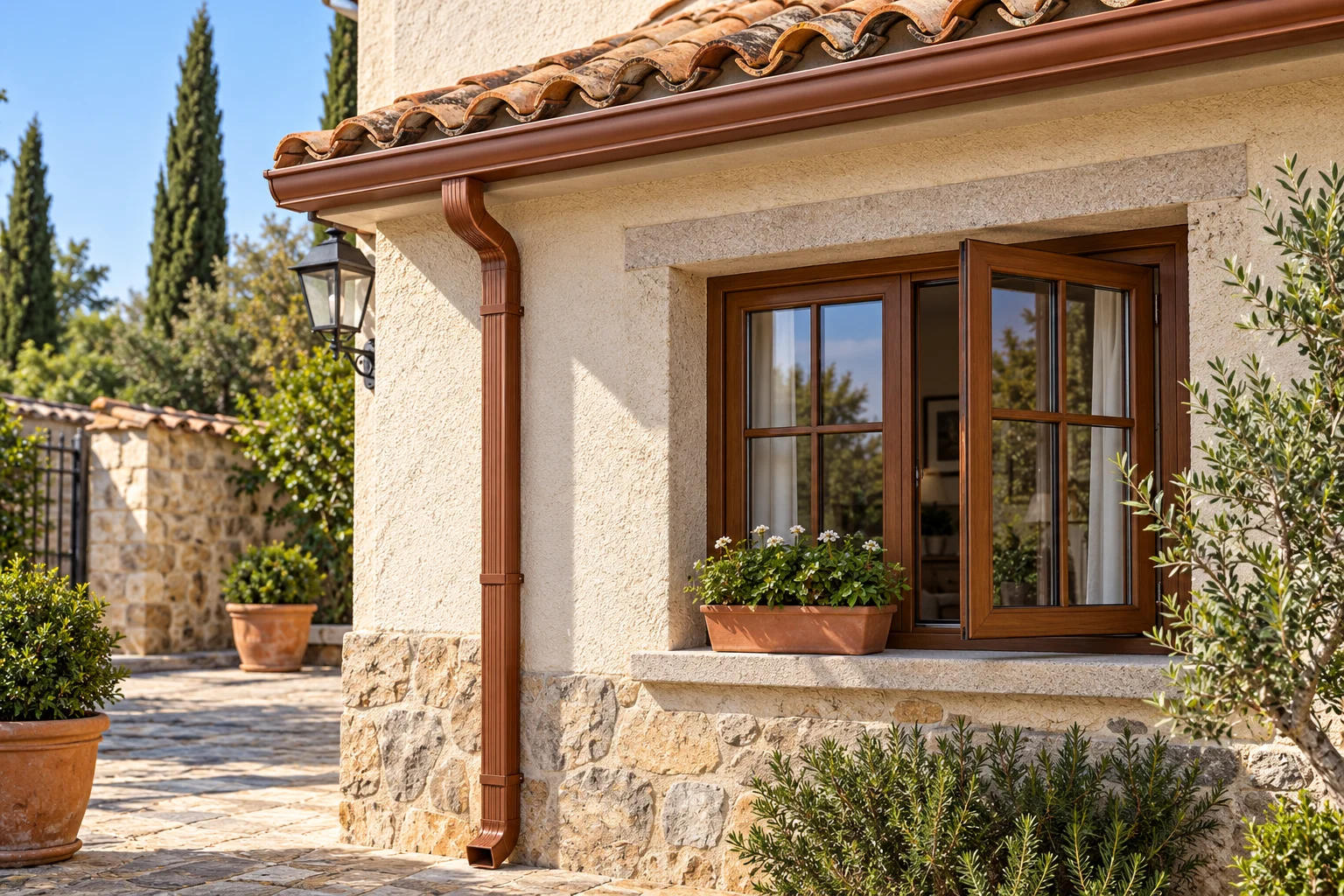 Una ventana practicable junto al recorrido vertical